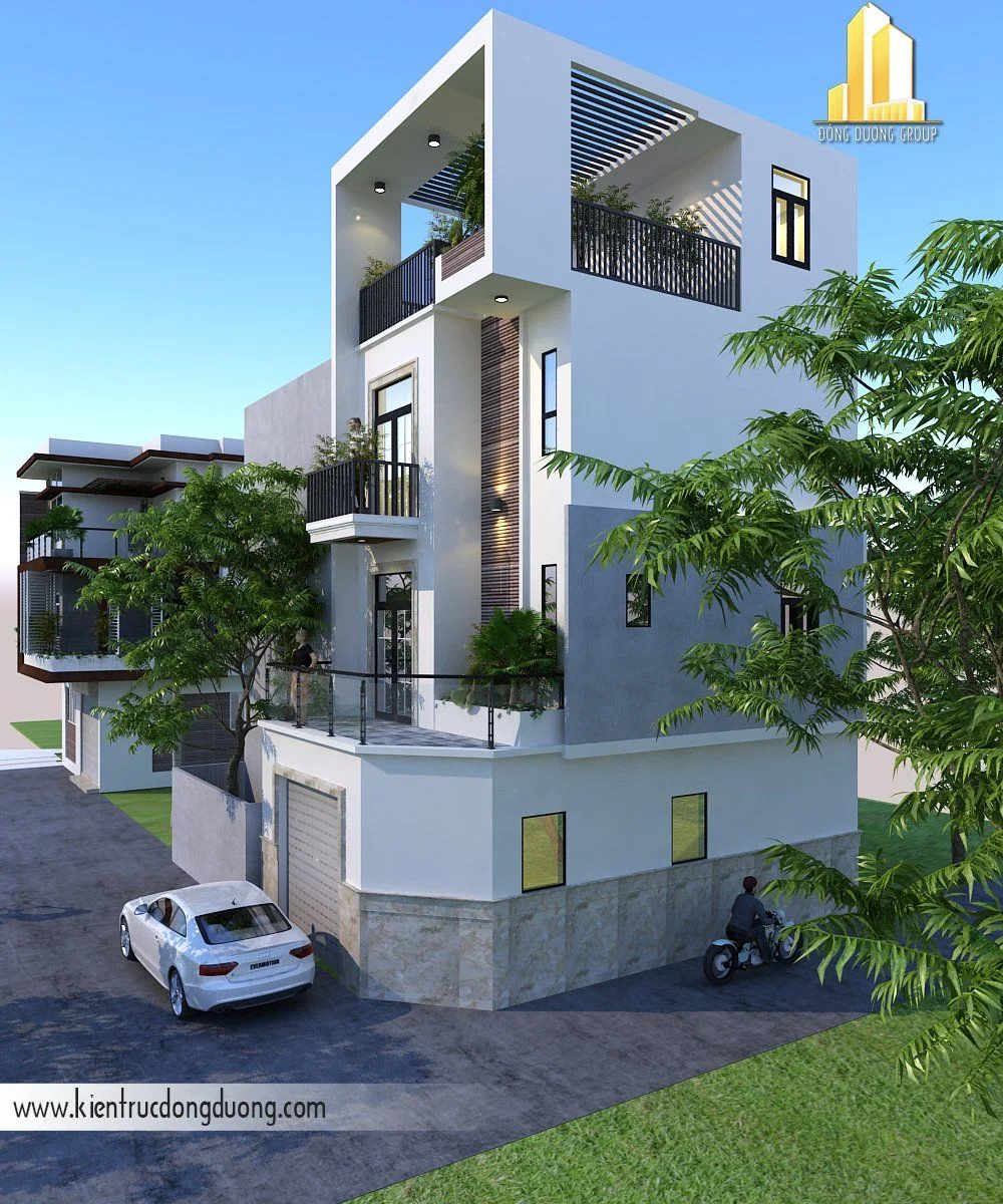 5. Thiết kế nhà phố 2 mặt tiền phong cách hiện đại - NP2428