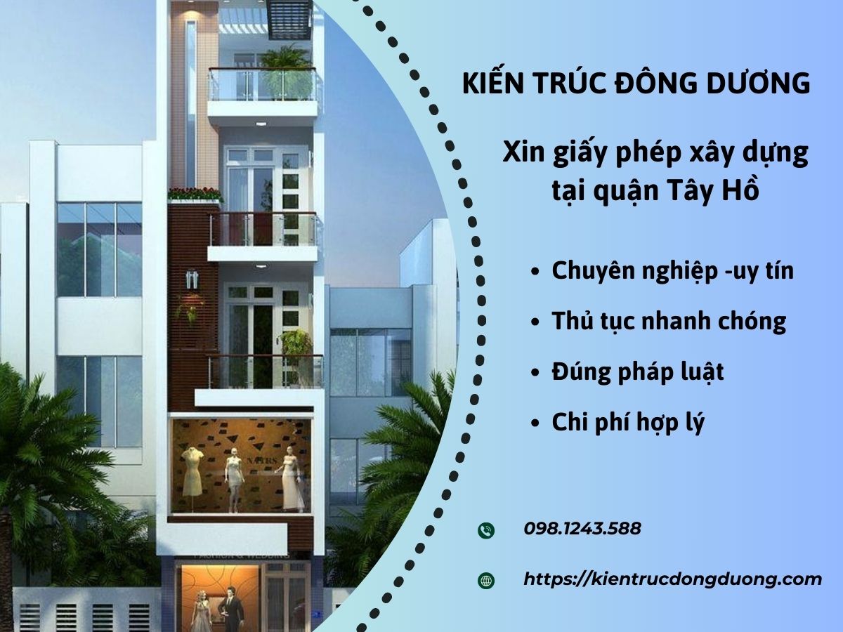 Xin giấy phép xây dựng tại quận Tây Hồ