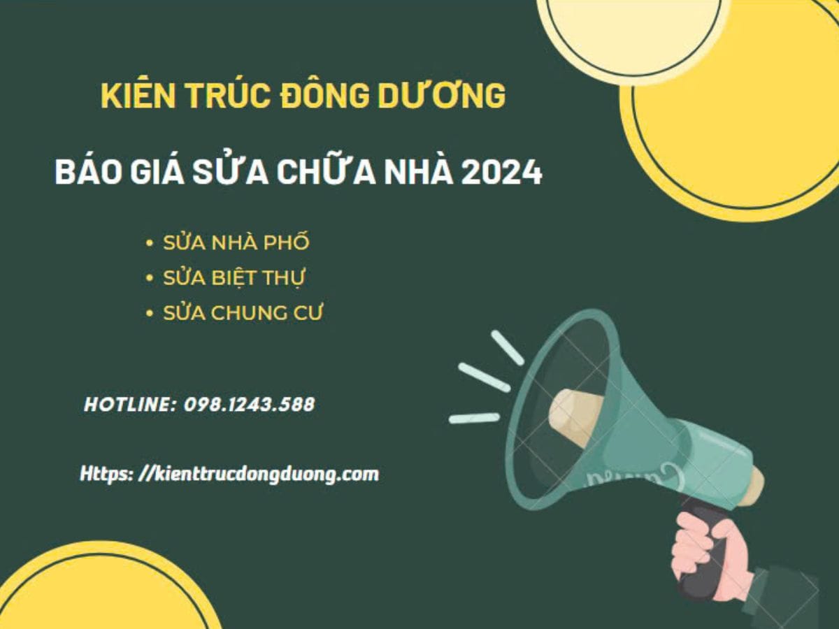 Báo giá sửa chữa nhà - kientrucdongduong.com