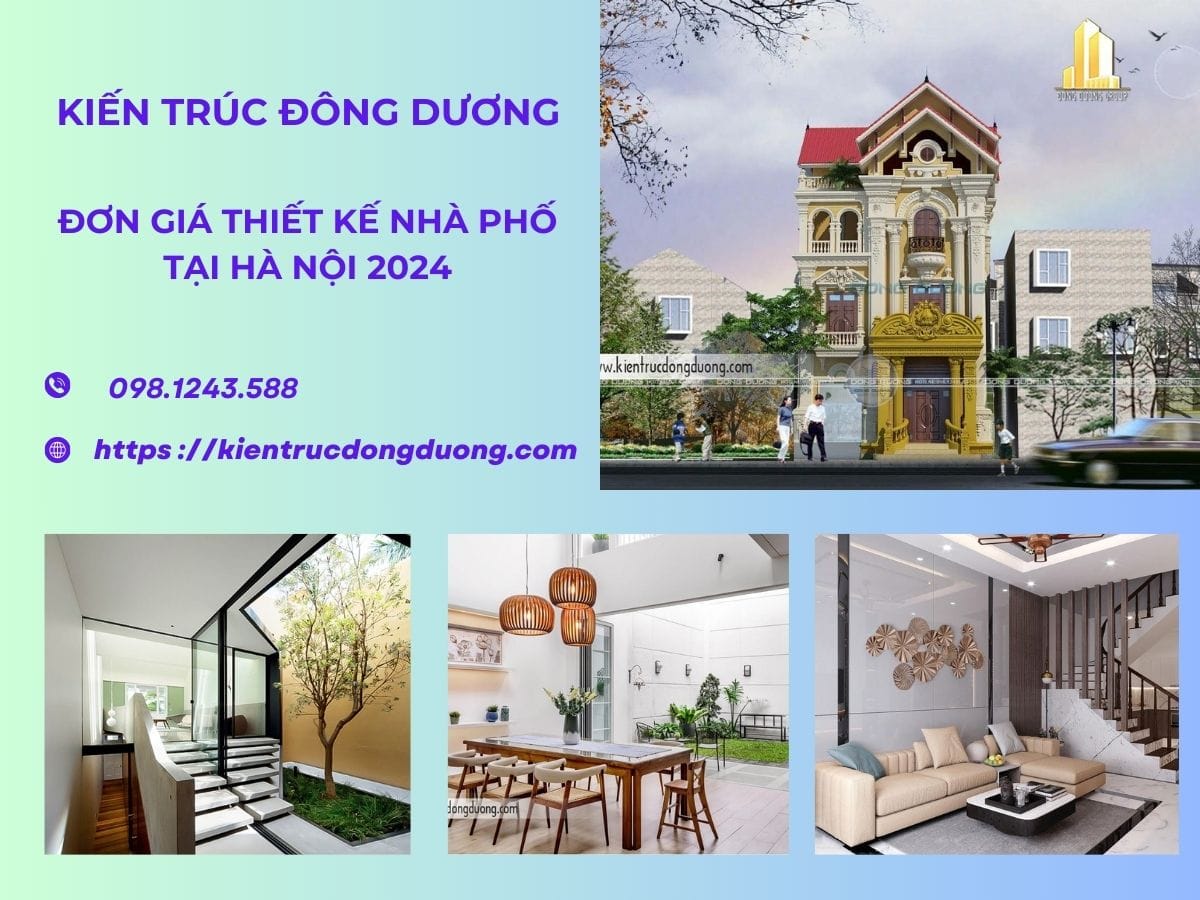 Đơn giá thiết kế nhà phố tại Hà Nội -kientrucdongduong.com