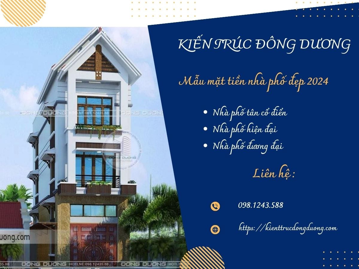 Mẫu Mặt tiền nhà phố đẹp -kientrucdongduong.com