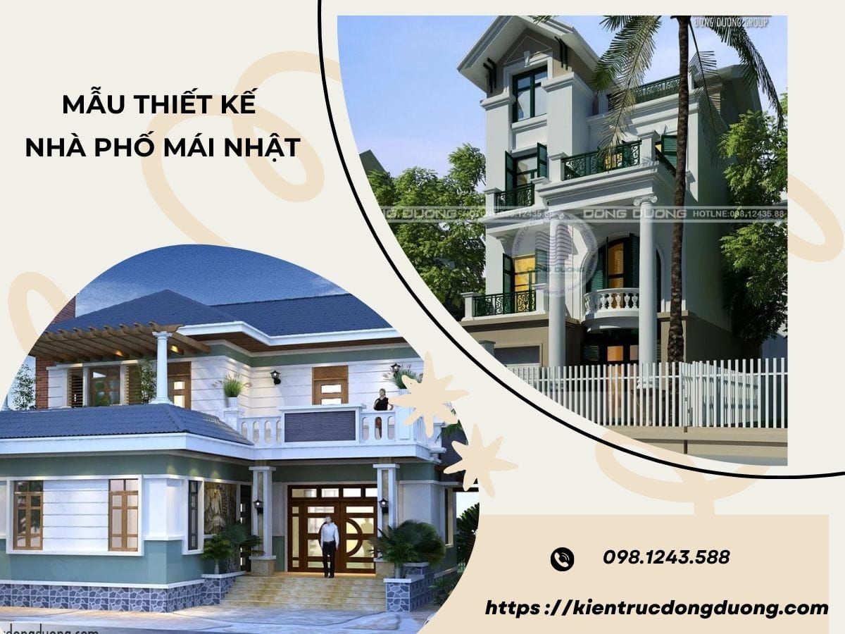 Mẫu thiết kế nhà phố mái Nhật