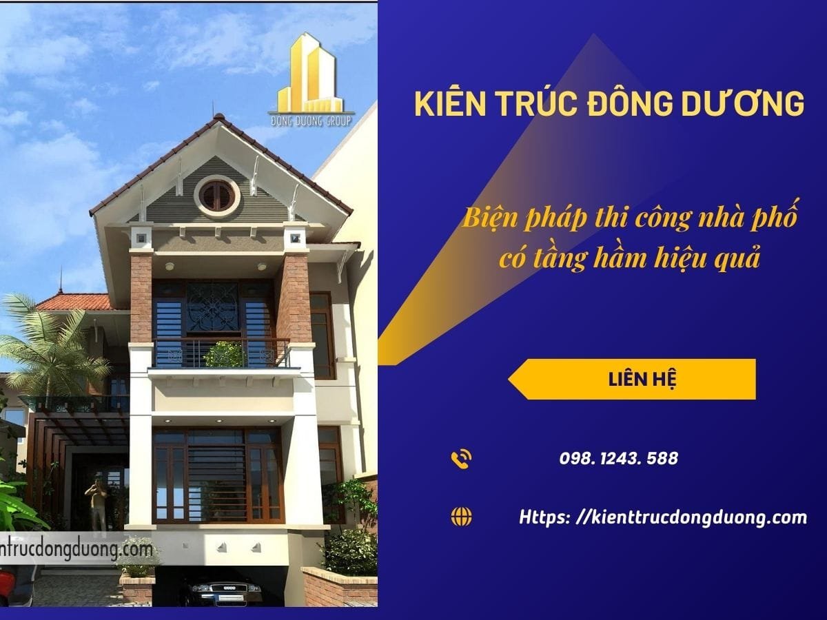 Thi công nhà phố có tầng hầm