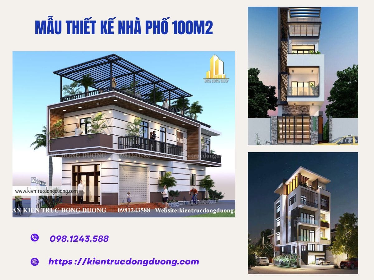 Thiết kế nhà phố 100m2