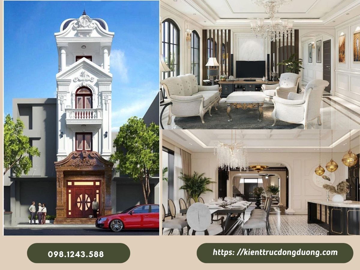 Thiết kế nhà phố phong cách tân cổ điển