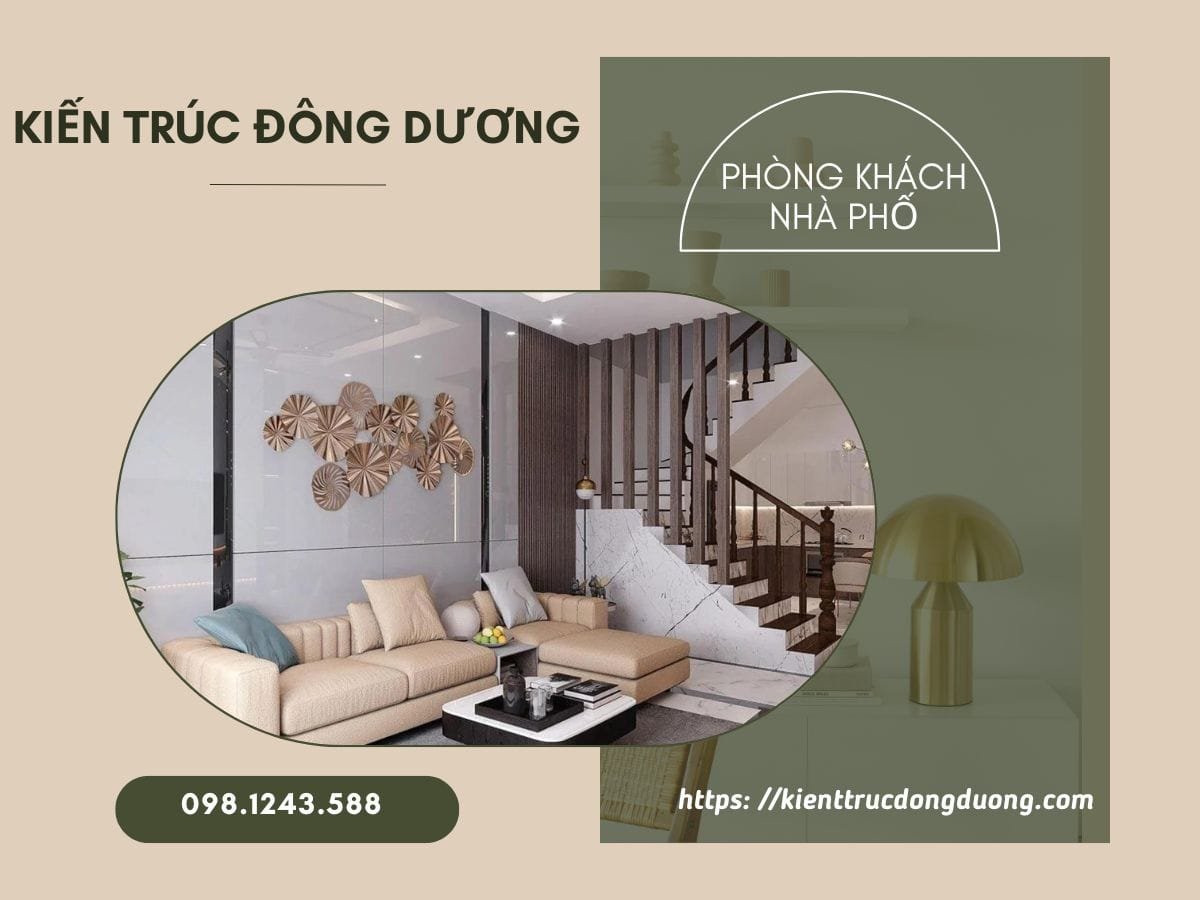 Thiết kế phòng khách nhà phố -kientrucdongduong.com