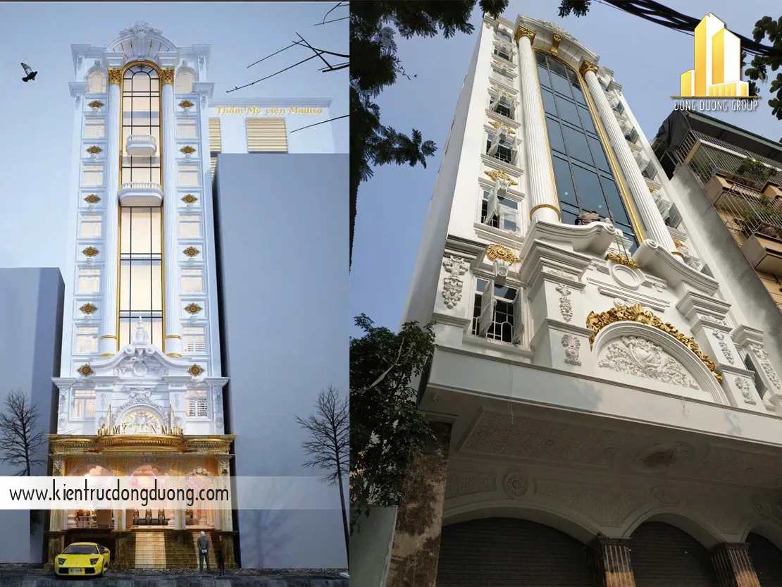 1. Thi công nhà phố kinh doanh tân cổ điển – NP2436