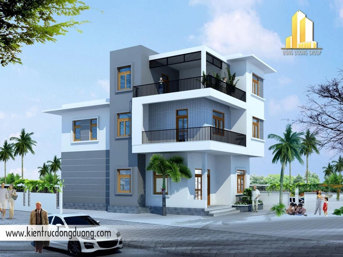 Biệt thự 2 mặt tiền -kientrucdongduong.com