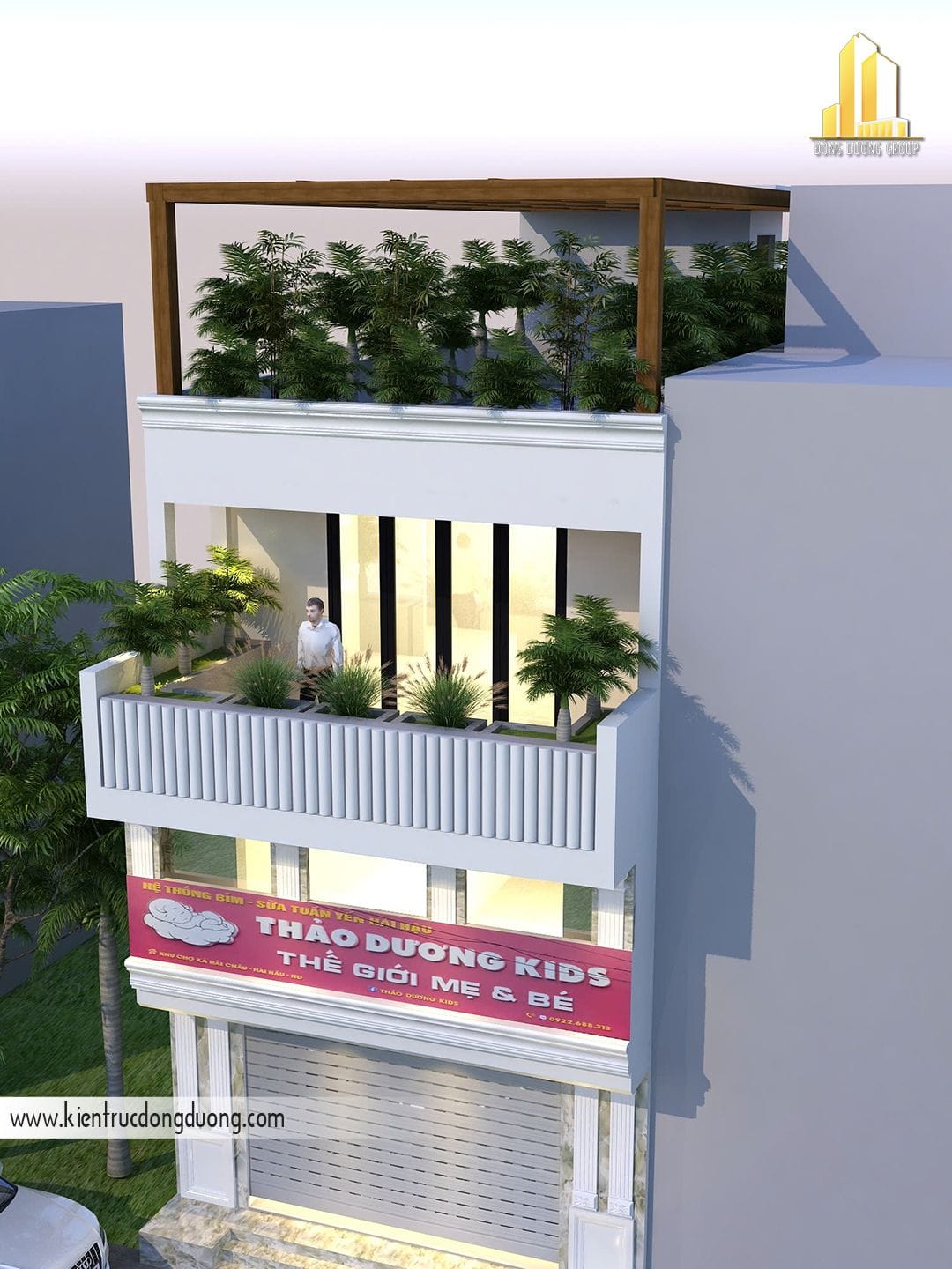 thiết kế nhà phố kinh doanh mặt tiền 6mx19m