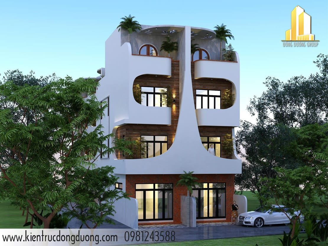 Thiết kế nhà phố liền kề hiện đại 3 tầng