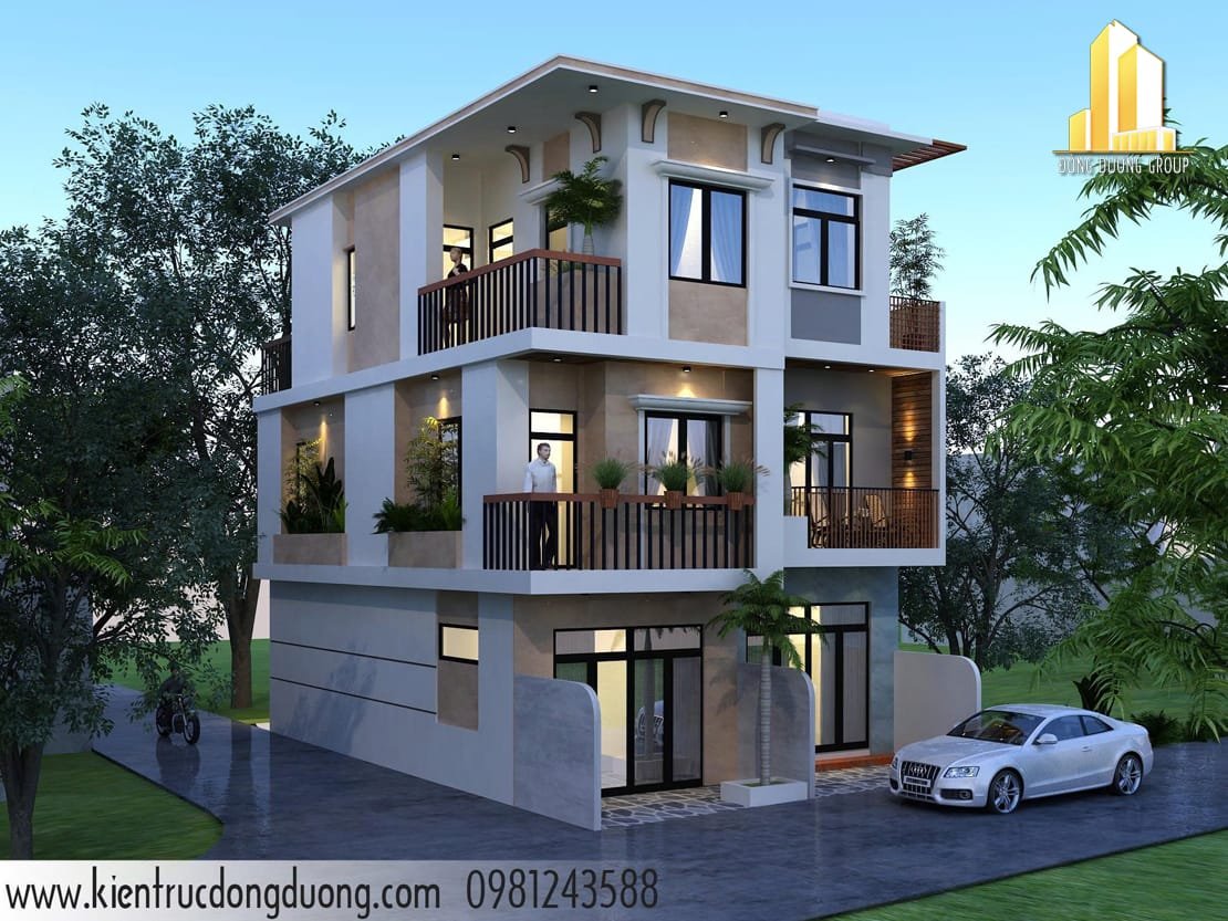 Thiết Kế Nhà Phố Đẹp Diện Tích 46m2 Cho Gia Đình 3 Thế Hệ