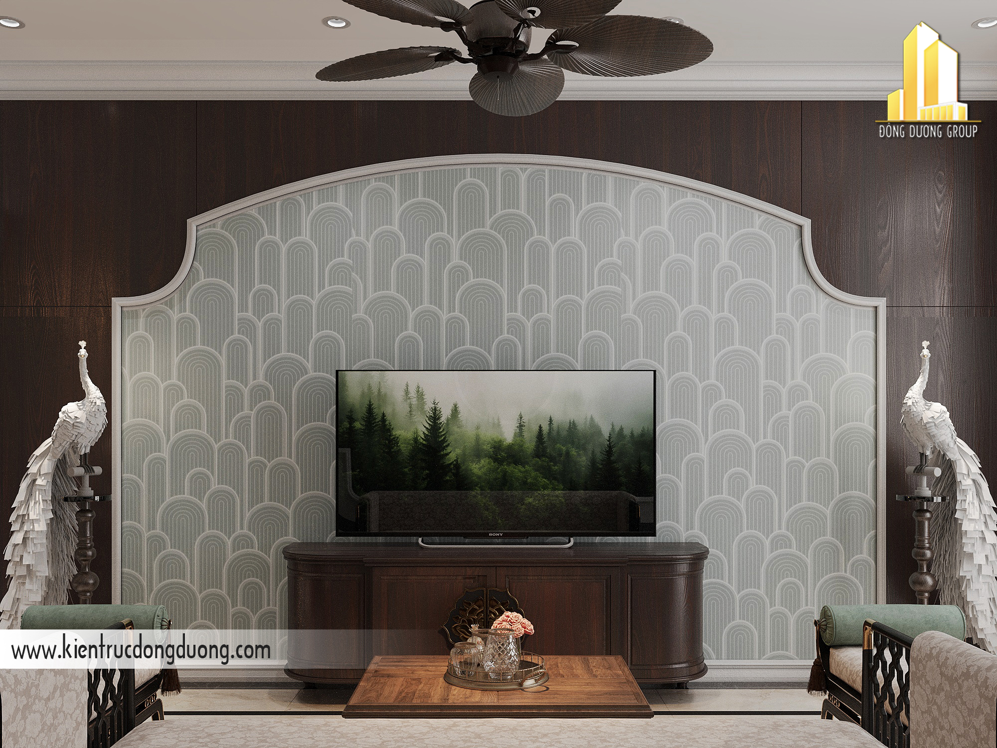 thiết kế nội thất nhà phố Indochine