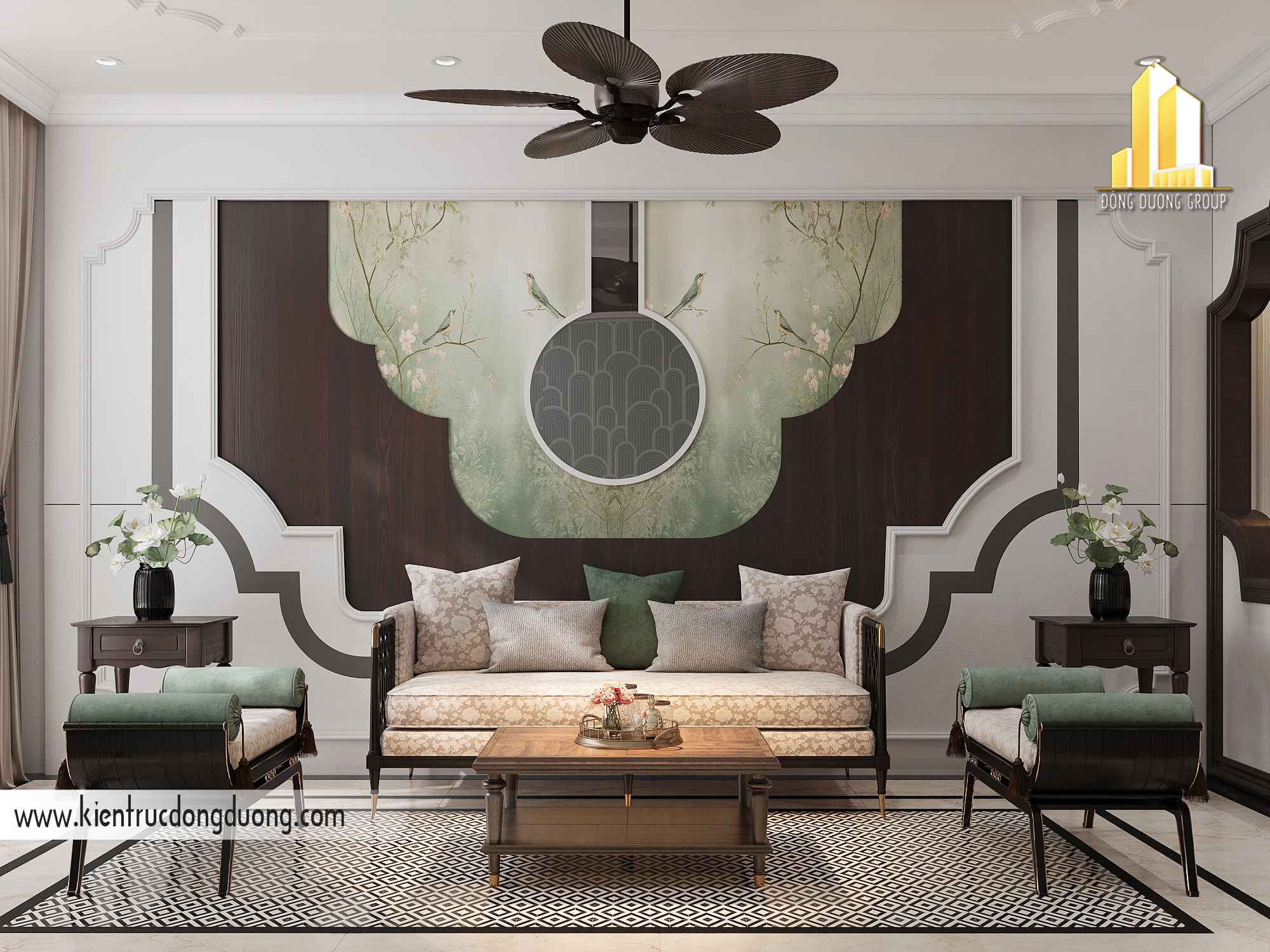 mẫu sofa nội thất Indochine đẹp