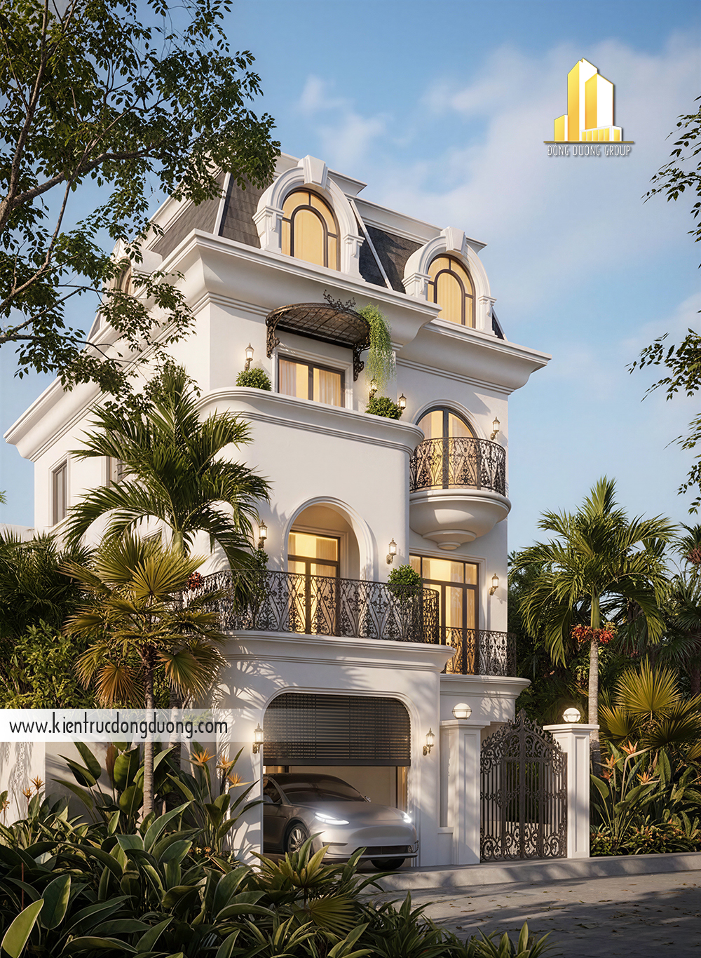 biệt thự mái Mansard