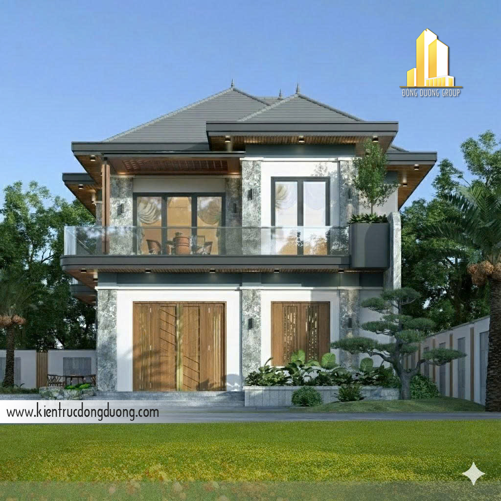 thiết kế và thi công trọn gói biệt thự 2 tầng