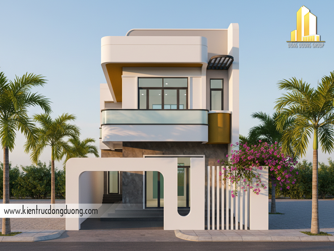 mẫu nhà phố 2 tầng đẹp hiện đại