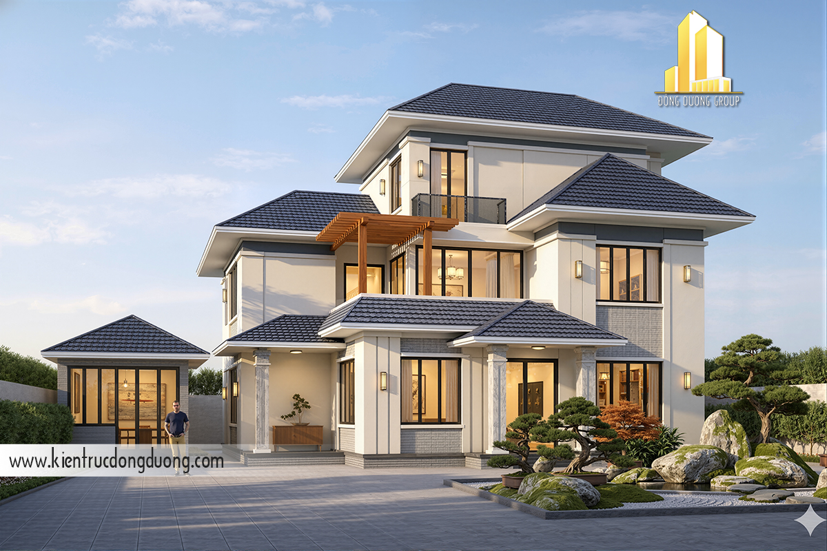 biệt thự 3 tầng có sân vườn