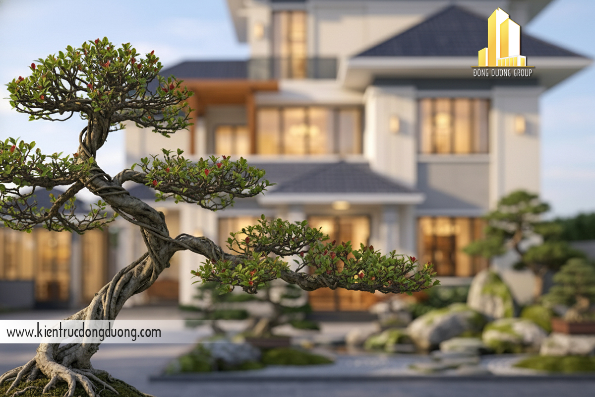 biệt thự 3 tầng có sân vườn