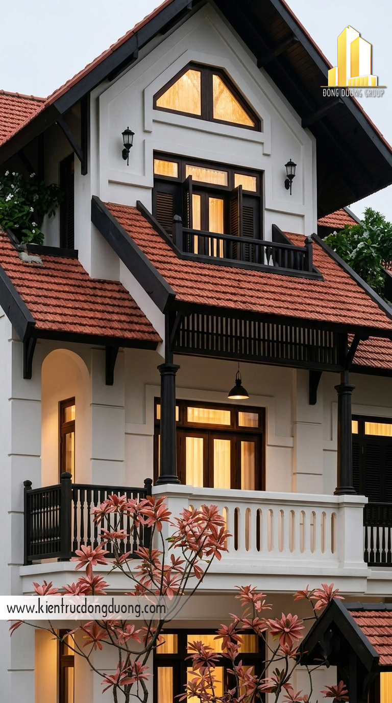 mái ngói biệt thự đông dương indochine